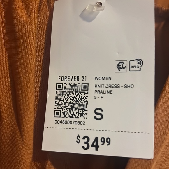 NWT  Forever 21 |Wrap Ruched Mini Dress/ color light brown - Picture 9 of 10